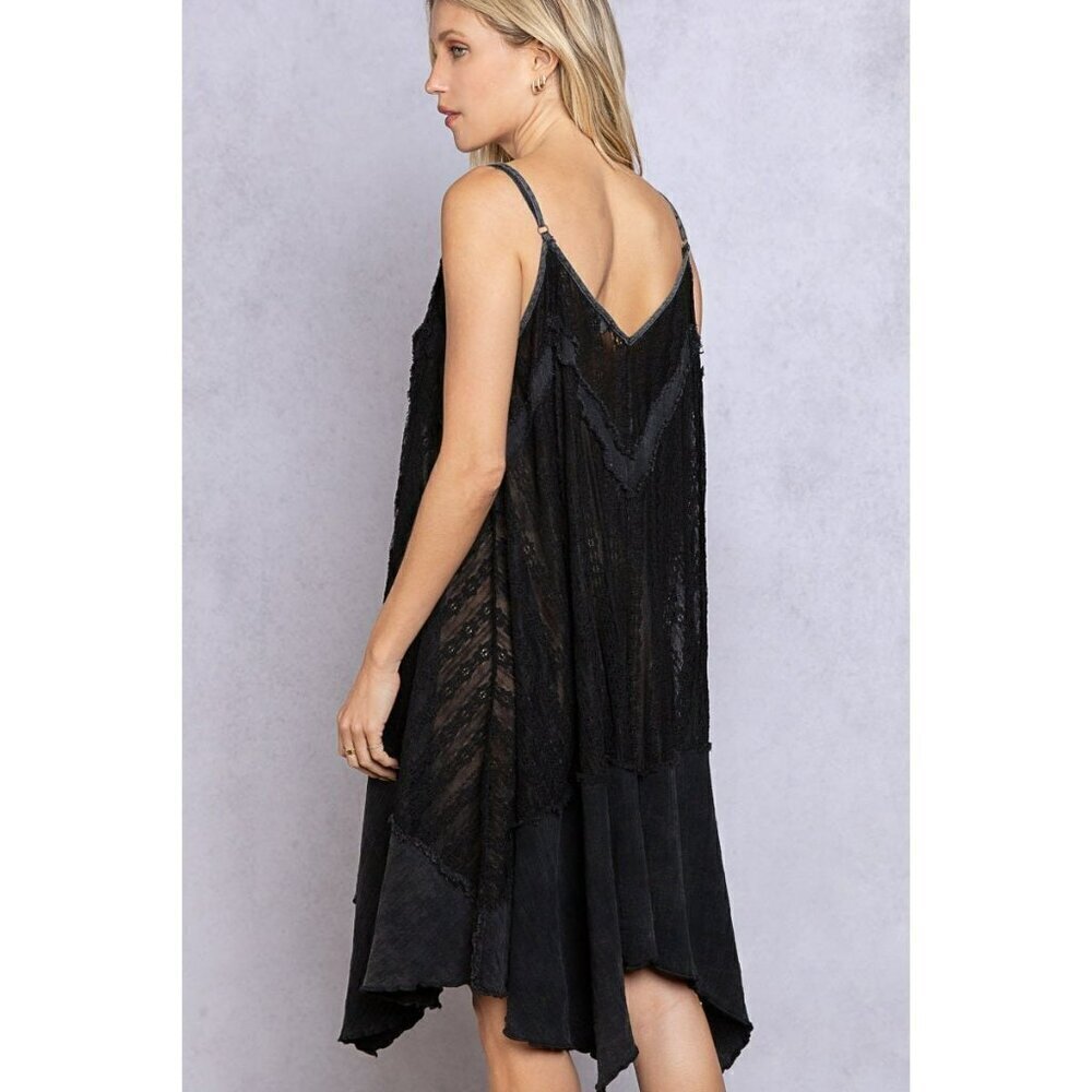 Better Than Basic Sheered Sleeveless Dress in Black - Picture 5 of 5